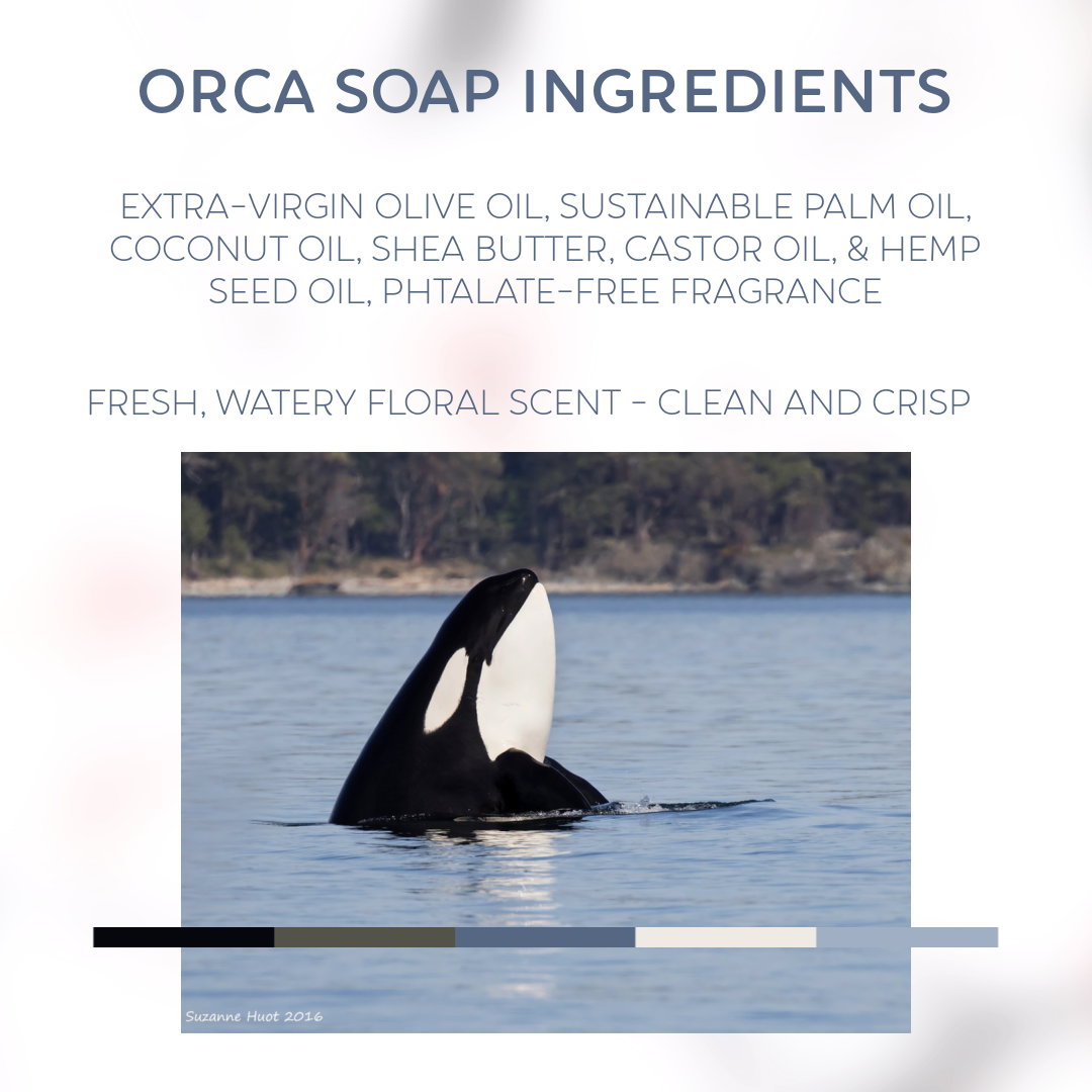 Orca Bar - Handcrafted Botanical Soap | Shea Butter & Hemp Oil | Aqueous Floral Scent