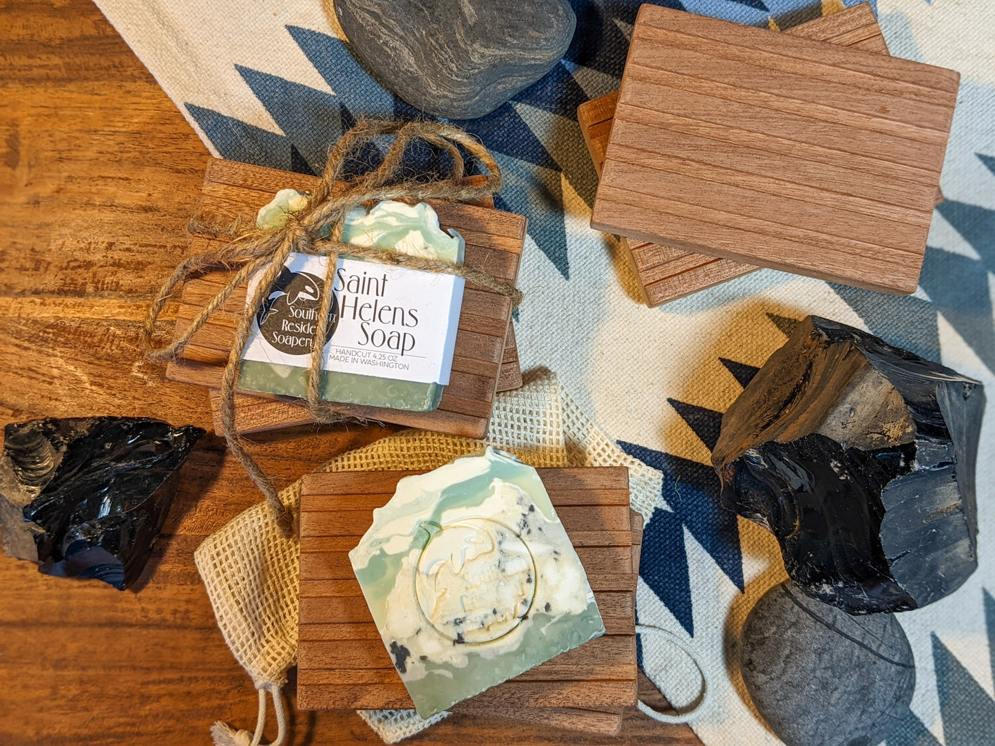 Khaya Wood Soap Dish