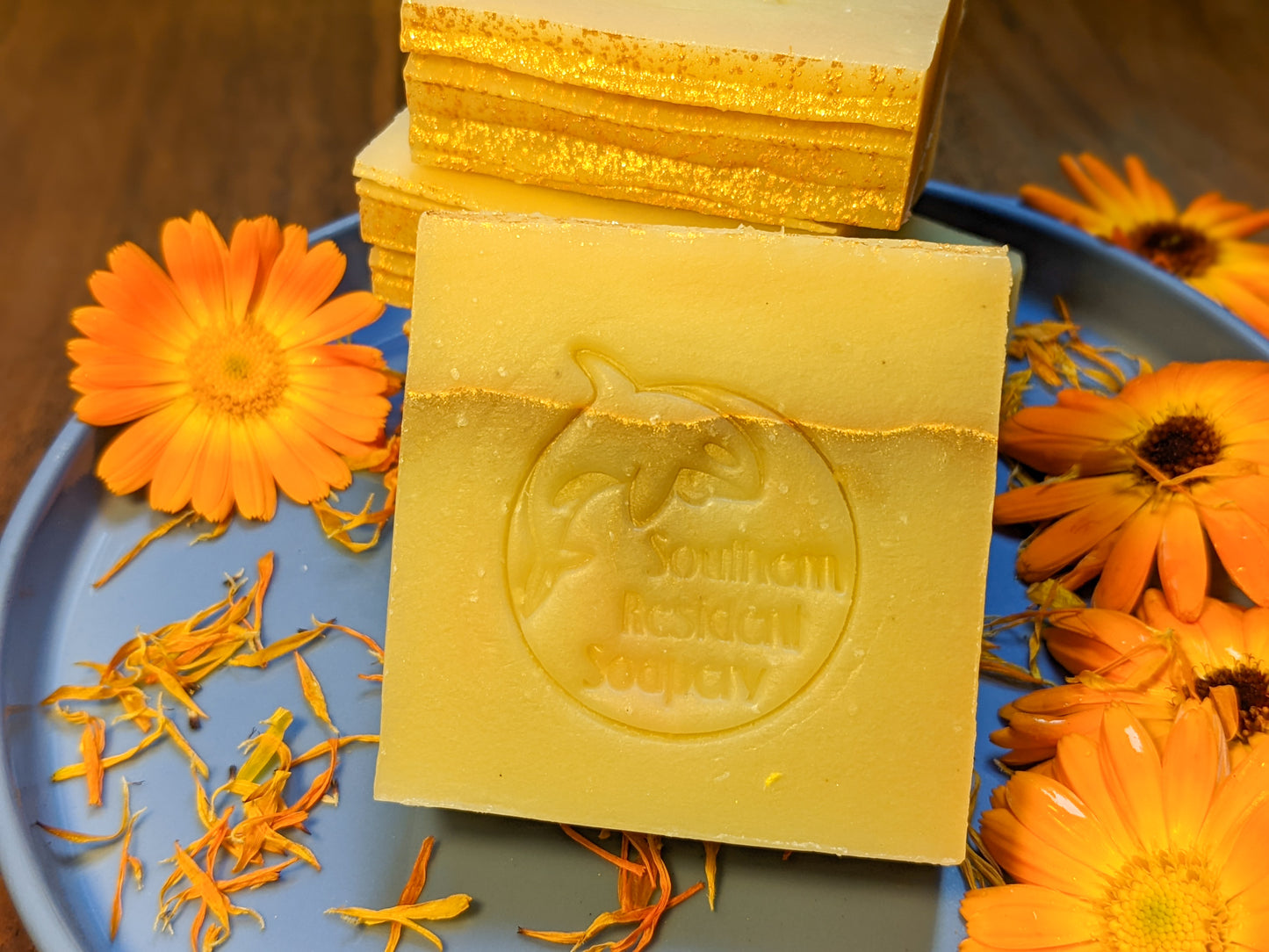 Golden Soap | St. John's Wort Hydrosol & Calendula-Infused Oil | Bright and Floral Scent