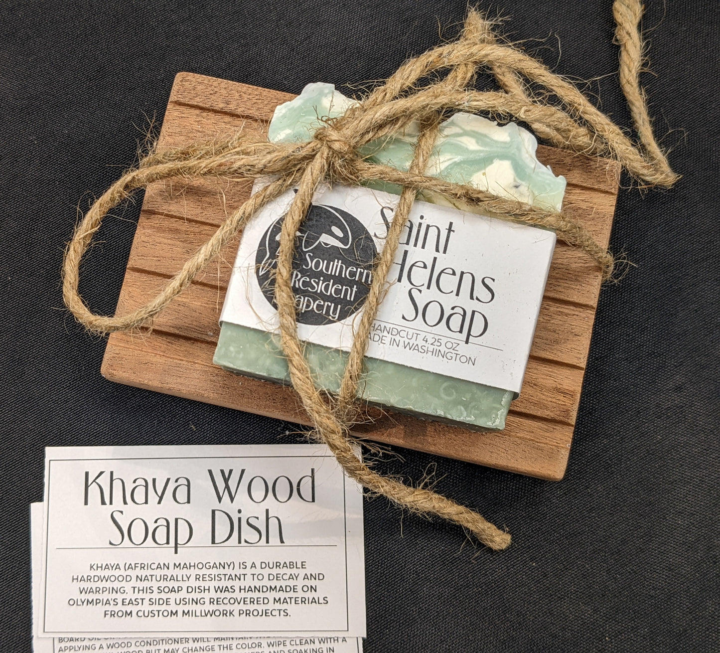 Khaya Wood Soap Dish